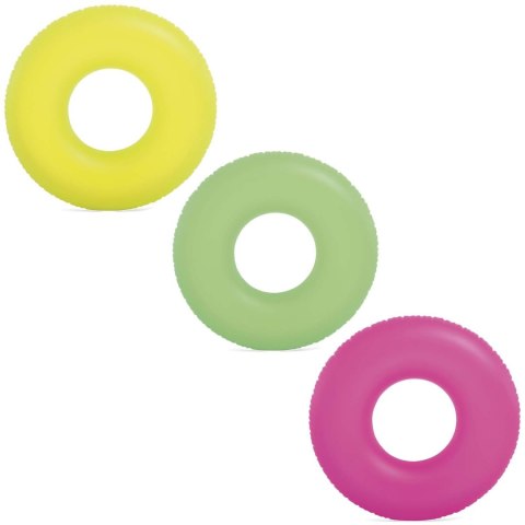 Koło do pływania Neon śr 91 cm - 3 kolory INTEX 59262 żółty Koło do pływania Neon śr 91 cm - 3 kolory INTEX 59262 żółty
