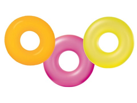 Koło do pływania Neon śr 91 cm - 3 kolory INTEX 59262 żółty Koło do pływania Neon śr 91 cm - 3 kolory INTEX 59262 żółty