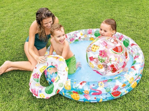 Basen dmuchany kółko i piłeczka zestaw 122 x 25 cm INTEX 59460 Basen dmuchany kółko i piłeczka zestaw 122 x 25 cm INTEX 59460