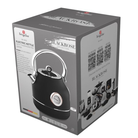 CZAJNIK ELEKTRYCZNY 1,7L Z TERMOMETREM BERLINGER HAUS BH-9513 BLACK ROSE CZAJNIK ELEKTRYCZNY 1,7L Z TERMOMETREM BERLINGER HAUS BH-9513 BLACK ROSE