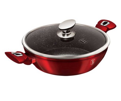 GARNEK GRANITOWY 28cm BERLINGER HAUS RED METALLIC LINE BH-1263 GARNEK GRANITOWY 28cm BERLINGER HAUS RED METALLIC LINE BH-1263