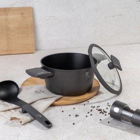 GARNEK TYTANOWY Z POKRYWĄ 24cm BERLINGER HAUS BH-8131 ANTRACIT GARNEK TYTANOWY Z POKRYWĄ 24cm BERLINGER HAUS BH-8131 ANTRACIT
