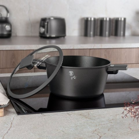GARNEK TYTANOWY Z POKRYWĄ 30cm BERLINGER HAUS BH-8133 ANTRACIT GARNEK TYTANOWY Z POKRYWĄ 30cm BERLINGER HAUS BH-8133 ANTRACIT