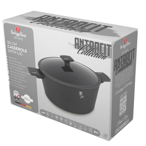 GARNEK TYTANOWY Z POKRYWĄ 30cm BERLINGER HAUS BH-8133 ANTRACIT GARNEK TYTANOWY Z POKRYWĄ 30cm BERLINGER HAUS BH-8133 ANTRACIT
