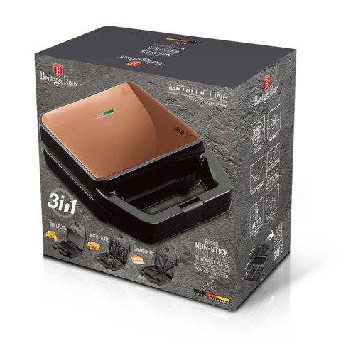 GRILL ELEKTRYCZNY OPIEKACZ GOFROWNICA 3w1 BERLINGER HAUS BH-9461 GRILL ELEKTRYCZNY OPIEKACZ GOFROWNICA 3w1 BERLINGER HAUS BH-9461