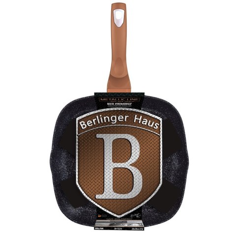 PATELNIA GRANITOWA GRILLOWA 28 cm BERLINGER HAUS ROSE GOLD BH-1521 PATELNIA GRANITOWA GRILLOWA 28 cm BERLINGER HAUS ROSE GOLD BH-1521