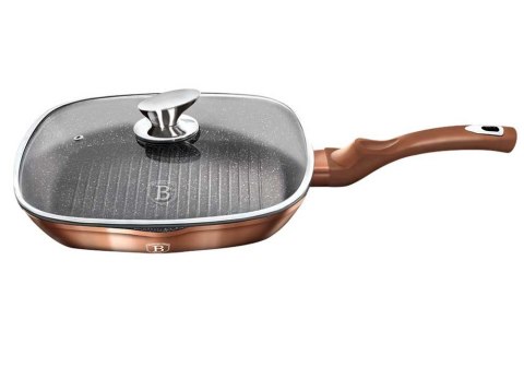 PATELNIA GRANITOWA GRILLOWA 28 cm BERLINGER HAUS ROSE GOLD BH-1610 PATELNIA GRANITOWA GRILLOWA 28 cm BERLINGER HAUS ROSE GOLD BH-1610