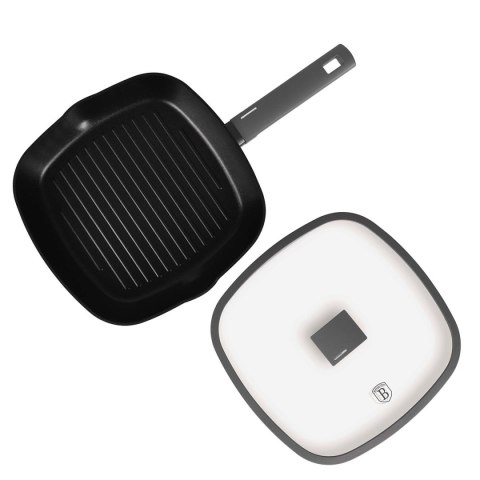 PATELNIA GRILLOWA TYTANOWA Z POKRYWĄ 28cm BERLINGER HAUS BH-8127 ANTRACIT PATELNIA GRILLOWA TYTANOWA Z POKRYWĄ 28cm BERLINGER HAUS BH-8127 ANTRACIT