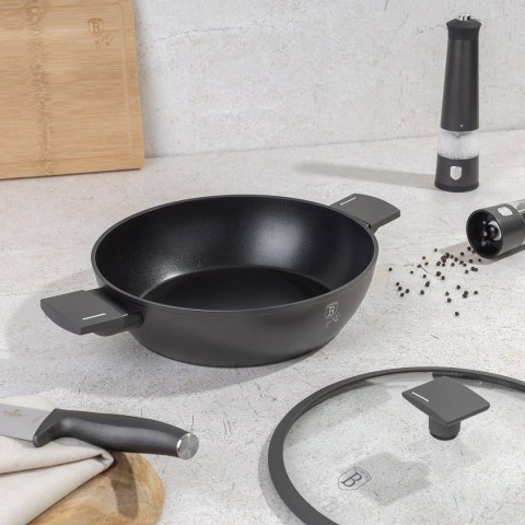 PŁASKI GARNEK TYTANOWY Z POKRYWĄ 28cm BERLINGER HAUS BH-8128 ANTRACIT PŁASKI GARNEK TYTANOWY Z POKRYWĄ 28cm BERLINGER HAUS BH-8128 ANTRACIT