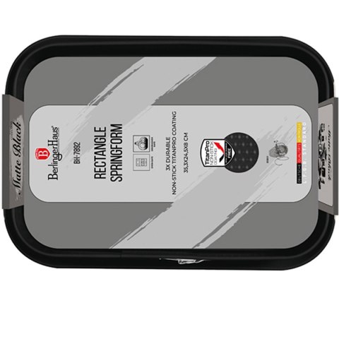 ROZPINANA FORMA DO CIASTA BERLINGER HAUS BH-7892 MATTE BLACK ROZPINANA FORMA DO CIASTA BERLINGER HAUS BH-7892 MATTE BLACK
