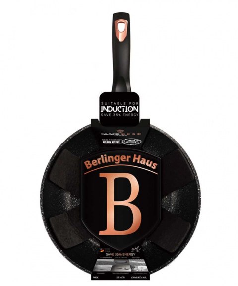 WOK GRANITOWY 30cm BERLINGER HAUS BLACK ROSE BH-6178 WOK GRANITOWY 30cm BERLINGER HAUS BLACK ROSE BH-6178