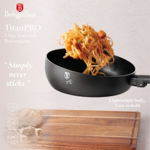 WOK PATELNIA FLIP TYTANOWA 26cm BERLINGER HAUS BH-8119 ANTRACIT WOK PATELNIA FLIP TYTANOWA 26cm BERLINGER HAUS BH-8119 ANTRACIT