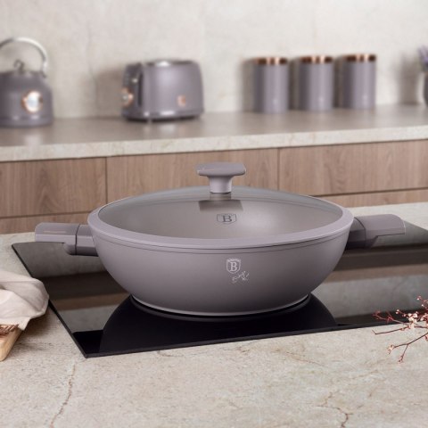 WOK TYTANOWY Z POKRYWĄ 30cm BERLINGER HAUS BH-8095 TAUPE WOK TYTANOWY Z POKRYWĄ 30cm BERLINGER HAUS BH-8095 TAUPE