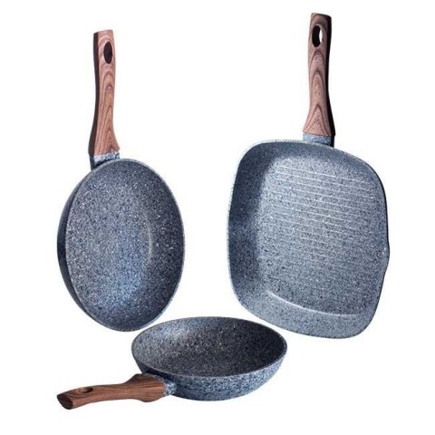 ZESTAW 3 PATELNI GRANITOWYCH BERLINGER HAUS BH-1215 ZESTAW 3 PATELNI GRANITOWYCH BERLINGER HAUS BH-1215