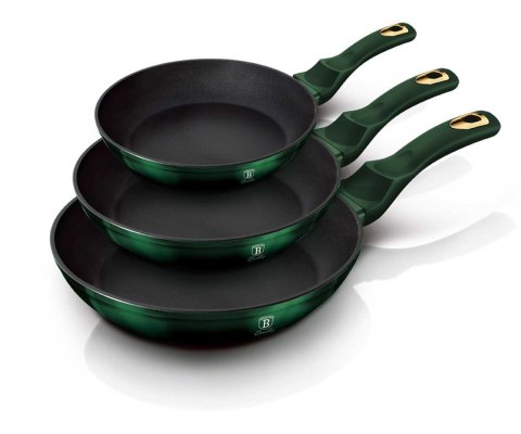ZESTAW 3 PATELNI TYTANOWYCH BERLINGERHAUS BH-6168 EMERALD ZESTAW 3 PATELNI TYTANOWYCH BERLINGERHAUS BH-6168 EMERALD