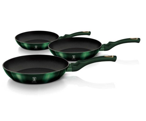 ZESTAW 3 PATELNI TYTANOWYCH BERLINGERHAUS BH-6168 EMERALD ZESTAW 3 PATELNI TYTANOWYCH BERLINGERHAUS BH-6168 EMERALD