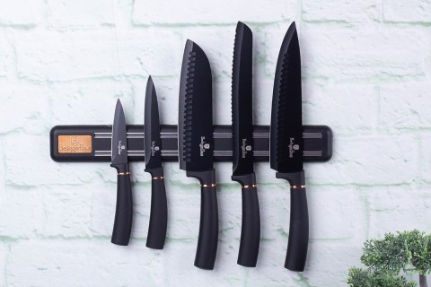 ZESTAW 5 NOŻY KUCHENNYCH Z LISTWĄ BERLINGER HAUS BH-2535 BLACK ROSE ZESTAW 5 NOŻY KUCHENNYCH Z LISTWĄ BERLINGER HAUS BH-2535 BLACK ROSE