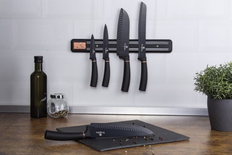 ZESTAW 5 NOŻY KUCHENNYCH Z LISTWĄ BERLINGER HAUS BH-2535 BLACK ROSE ZESTAW 5 NOŻY KUCHENNYCH Z LISTWĄ BERLINGER HAUS BH-2535 BLACK ROSE