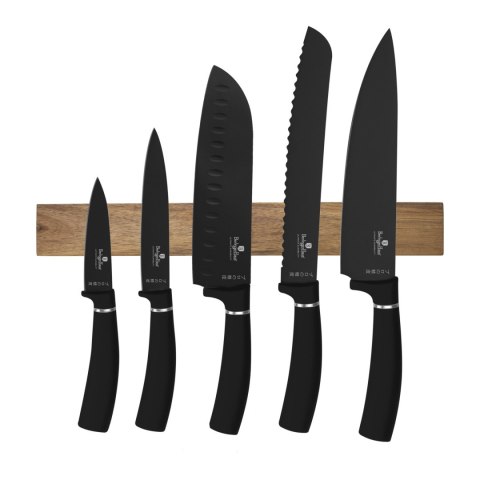 ZESTAW 5 NOŻY KUCHENNYCH Z LISTWĄ BERLINGER HAUS BH-2885 MATTE BLACK ZESTAW 5 NOŻY KUCHENNYCH Z LISTWĄ BERLINGER HAUS BH-2885 MATTE BLACK