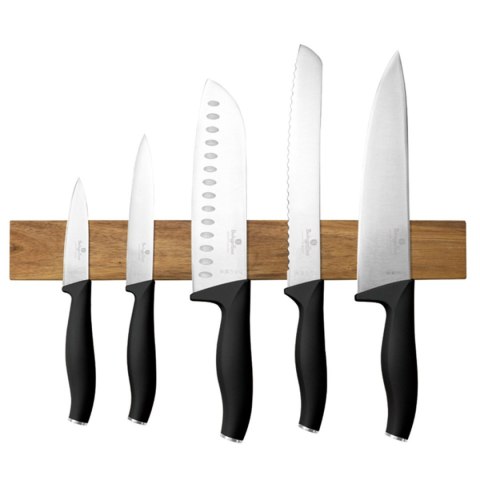 ZESTAW 5 NOŻY KUCHENNYCH Z LISTWĄ BERLINGER HAUS BH-2943 MATTE BLACK ZESTAW 5 NOŻY KUCHENNYCH Z LISTWĄ BERLINGER HAUS BH-2943 MATTE BLACK