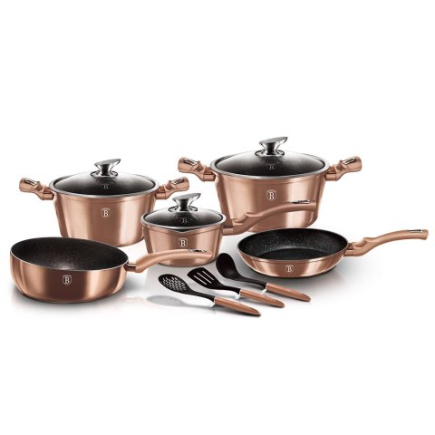 ZESTAW GARNKÓW GRANITOWYCH BERLINGER HAUS BH-6160 ROSE GOLD 13 ELEM. ZESTAW GARNKÓW GRANITOWYCH BERLINGER HAUS BH-6160 ROSE GOLD 13 ELEM.