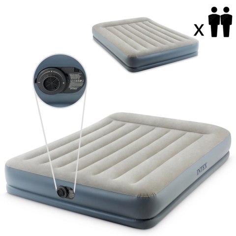 Materac dmuchany 203x152 cm z pompką dwuosobowy Intex 64118ND Materac dmuchany 203x152 cm z pompką dwuosobowy Intex 64118ND