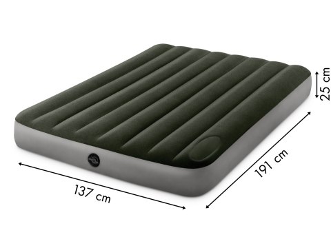 Duży materac dmuchany dwuosobowy 191x137 cm do spania z pompką INTEX 64762 Duży materac dmuchany dwuosobowy 191x137 cm do spania z pompką INTEX 64762