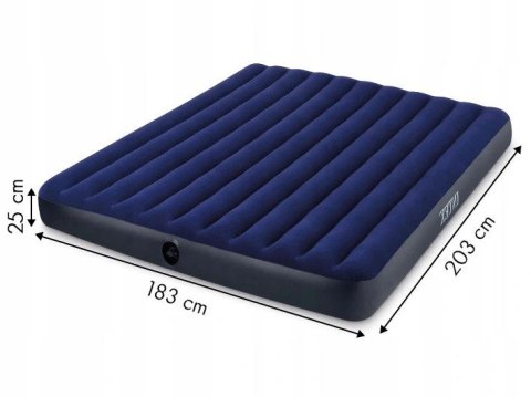 Materac dmuchany dwuosobowy 203x183 cm welurowy INTEX 64755 Materac dmuchany dwuosobowy 203x183 cm welurowy INTEX 64755