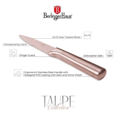 STALOWY NÓŻ DO OBIERANIA BERLINGER HAUS 9,5cm BH-2939 ROSE GOLD STALOWY NÓŻ DO OBIERANIA BERLINGER HAUS 9,5cm BH-2939 ROSE GOLD