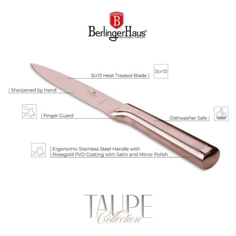 STALOWY NÓŻ UNIWERSALNY BERLINGER HAUS 12,5cm BH-2938 ROSE GOLD STALOWY NÓŻ UNIWERSALNY BERLINGER HAUS 12,5cm BH-2938 ROSE GOLD