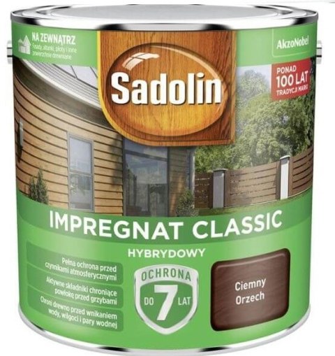 SADOLIN IMPREGNAT CLASSIC HYBRYDOWY 7 LAT ORZECH CIEMNY 2.5L SADOLIN IMPREGNAT CLASSIC HYBRYDOWY 7 LAT ORZECH CIEMNY 2.5L