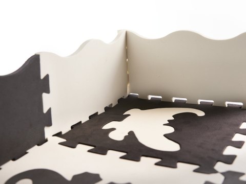 Mata edukacyjna piankowa puzzle kojec 114 x 114 x 1 cm czarna 25 elementów Mata edukacyjna piankowa puzzle kojec 114 x 114 x 1 cm czarna 25 elementów