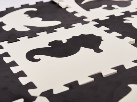 Mata edukacyjna piankowa puzzle kojec 114 x 114 x 1 cm czarna 25 elementów Mata edukacyjna piankowa puzzle kojec 114 x 114 x 1 cm czarna 25 elementów