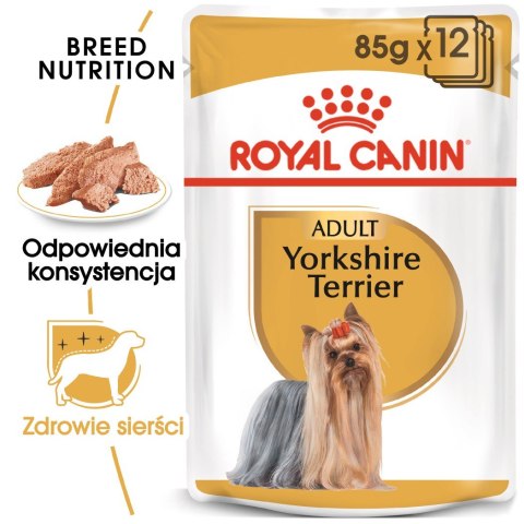 ROYAL CANIN BHN Yorkshire Terrier Adult - mokra karma dla psa dorosłego - 12x85g ROYAL CANIN BHN Yorkshire Terrier Adult - mokra karma dla psa dorosłego - 12x85g
