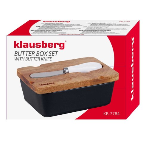 MASELNICZKA PORCELANOWA Z NOŻYKIEM KLAUSBERG KB-7784 CZARNA MASELNICZKA PORCELANOWA Z NOŻYKIEM KLAUSBERG KB-7784 CZARNA