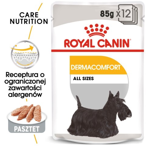 ROYAL CANIN CCN DERMACOMFORT LOAF mokra karma dla psa dorosłego - 12x85g ROYAL CANIN CCN DERMACOMFORT LOAF mokra karma dla psa dorosłego - 12x85g