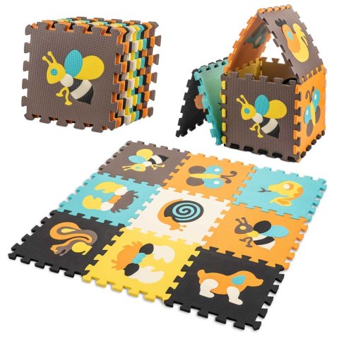 Mata edukacyjna piankowa puzzle zwierzątka kolorowa 85 x 85 cm 9 elementów Mata edukacyjna piankowa puzzle zwierzątka kolorowa 85 x 85 cm 9 elementów