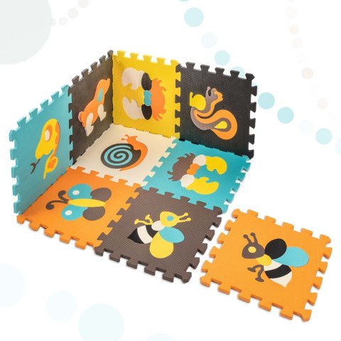 Mata edukacyjna piankowa puzzle zwierzątka kolorowa 85 x 85 cm 9 elementów Mata edukacyjna piankowa puzzle zwierzątka kolorowa 85 x 85 cm 9 elementów