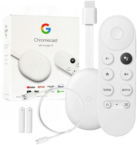 Odtwarzacz multimedialny Google Chromecast 4K z Google TV Odtwarzacz multimedialny Google Chromecast 4K z Google TV