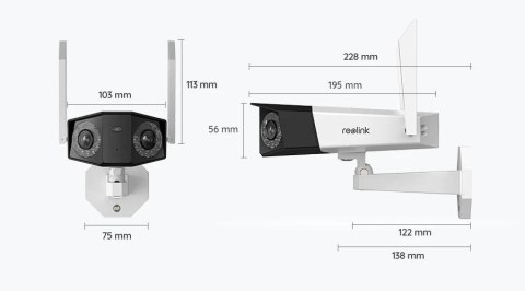 Kamera IP Reolink DUO Series W730 WiFi 4K 8MP LED 30m Kamera IP Reolink DUO Series W730 WiFi 4K 8MP LED 30m