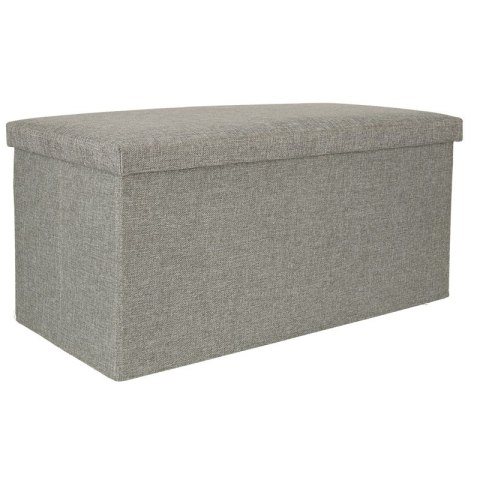Puf składany ze schowkiem szary duży 76x38x38cm Puf składany ze schowkiem szary duży 76x38x38cm