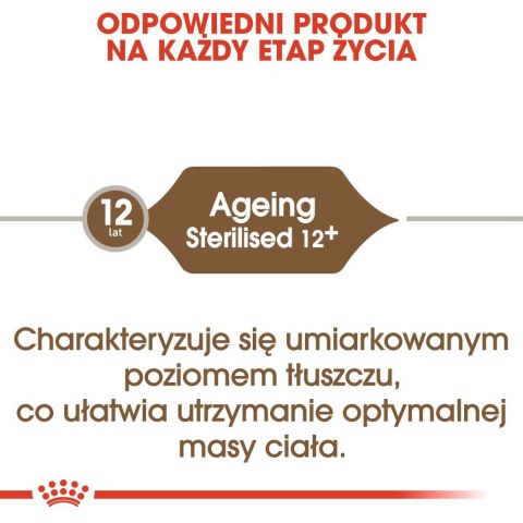 ROYAL CANIN Senior Ageing 12+ Sterilised - sucha karma dla kota - 4 kg ROYAL CANIN Senior Ageing 12+ Sterilised - sucha karma dla kota - 4 kg