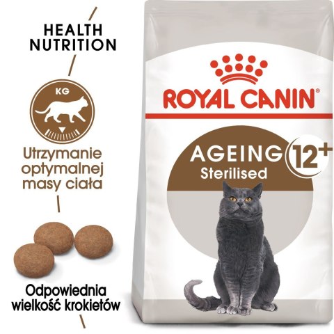 ROYAL CANIN Senior Ageing 12+ Sterilised - sucha karma dla kota - 4 kg ROYAL CANIN Senior Ageing 12+ Sterilised - sucha karma dla kota - 4 kg