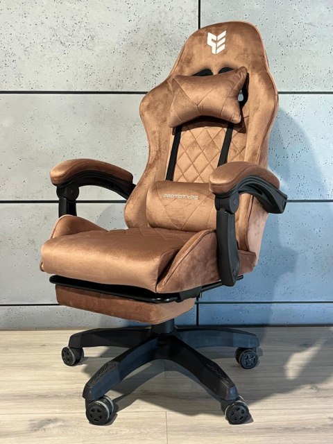 Fotel obrotowy gamingowy HERO POKER PRO BROWN ALCANTARA Fotel obrotowy gamingowy HERO POKER PRO BROWN ALCANTARA