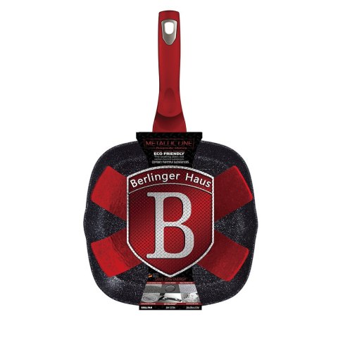 PATELNIA GRANITOWA GRILLOWA 28cm BERLINGER HAUS RED METALLIC LINE BH-1271 PATELNIA GRANITOWA GRILLOWA 28cm BERLINGER HAUS RED METALLIC LINE BH-1271