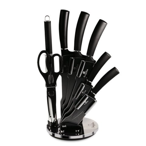 ZESTAW NOŻY BERLINGER HAUS BH-2565 BLACK SILVER W STOJAKU ZESTAW NOŻY BERLINGER HAUS BH-2565 BLACK SILVER W STOJAKU