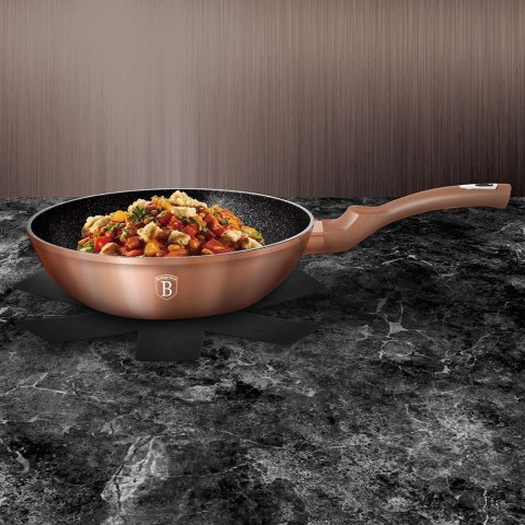 PATELNIA GRANITOWA WOK 30cm BERLINGER HAUS BH-6171 ROSE GOLD PATELNIA GRANITOWA WOK 30cm BERLINGER HAUS BH-6171 ROSE GOLD