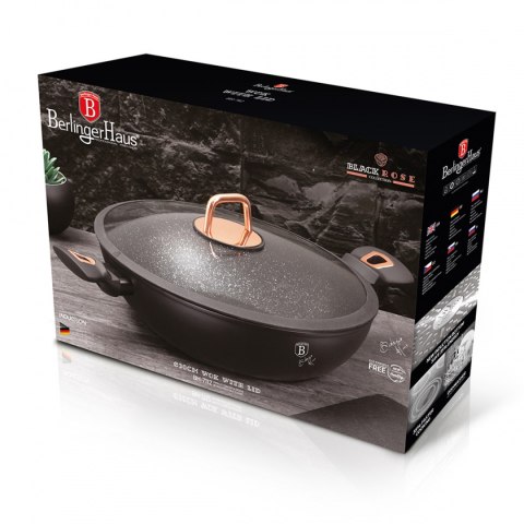 WOK GRANITOWY 30cm BERLINGER HAUS BH-7112 BLACK ROSE WOK GRANITOWY 30cm BERLINGER HAUS BH-7112 BLACK ROSE