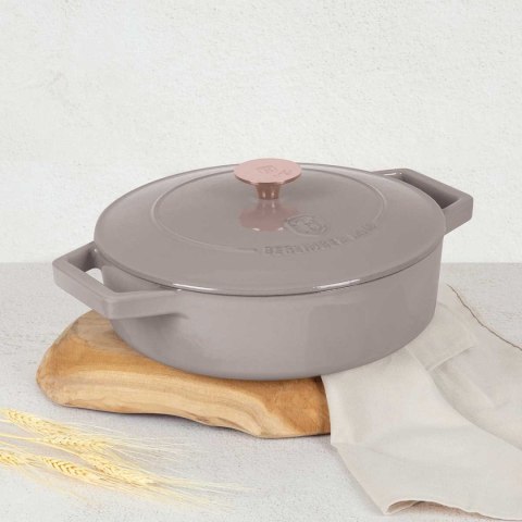 GARNEK ŻELIWNY 26cm PŁASKI BERLINGER HAUS BH-6527 TAUPE GARNEK ŻELIWNY 26cm PŁASKI BERLINGER HAUS BH-6527 TAUPE