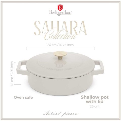 GARNEK ŻELIWNY 26cm PŁASKI BERLINGER HAUS BH-6530 SAHARA GARNEK ŻELIWNY 26cm PŁASKI BERLINGER HAUS BH-6530 SAHARA